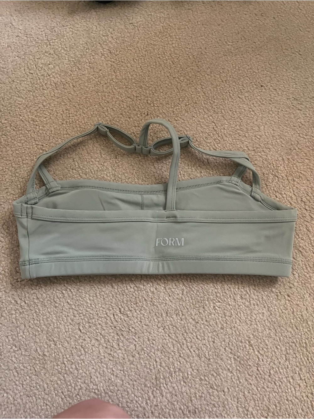 Sage Green Sports Bralette with Adjustable Straps